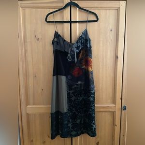 LAUNDRY by Shelli Segal velvet patchwork dress